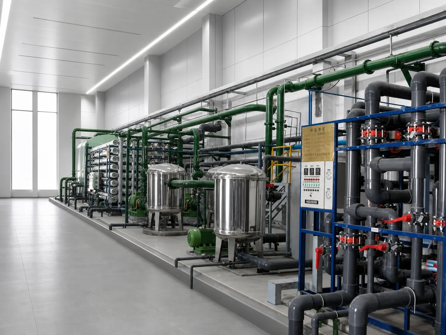 Industrial ultrapure water equipment representing the electronics reference project