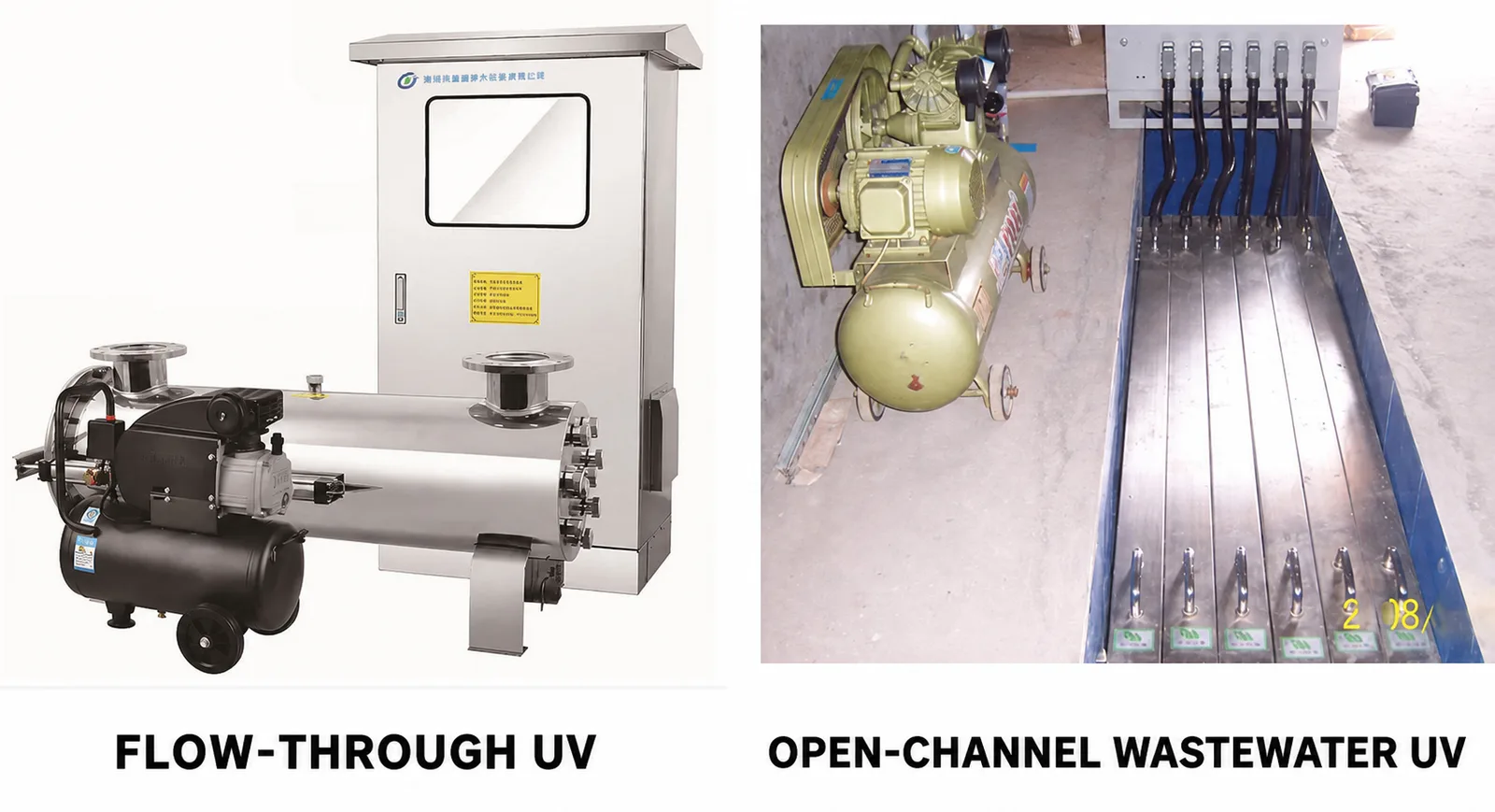 Low-pressure UV sterilizer representing the food plant reference project